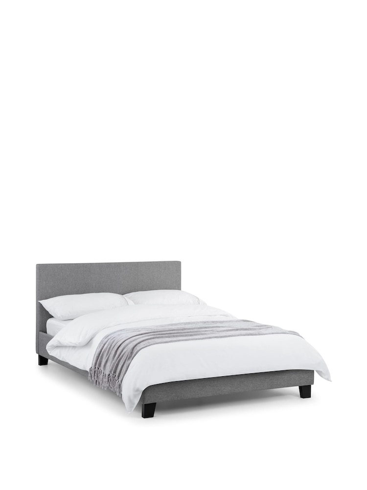Julian Bowen Grey Rialto Upholstered Linen Bed - Image 2 of 4