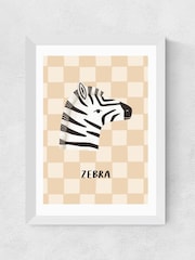East End Prints White Little Explorer: Zebra Wall Art Print by Kid of the Village - Image 2 of 2