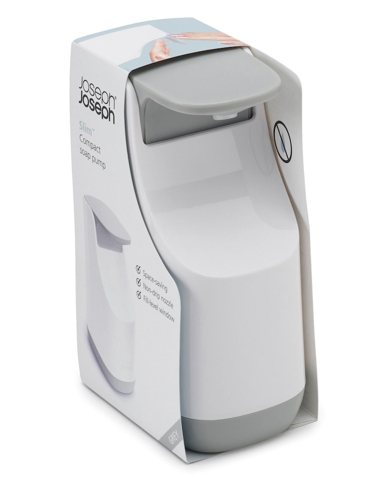 Joseph® Joseph Grey/White Slim Compact Soap Dispenser - Image 1 of 4