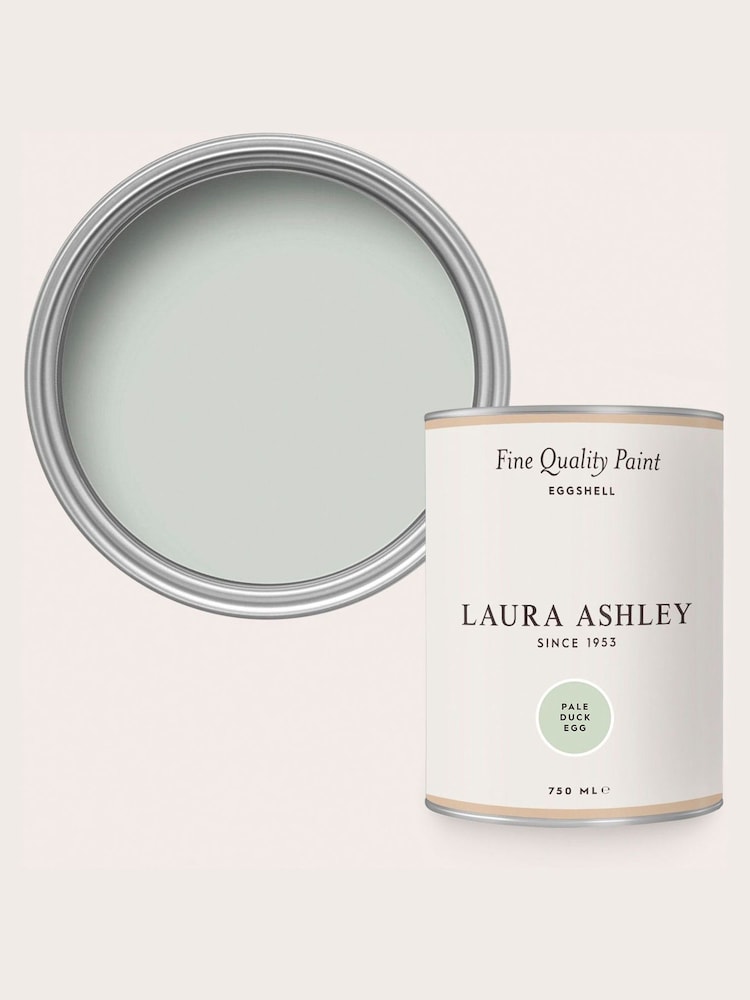 Laura Ashley Pale Duck Egg Blue Eggshell 750ml Paint - Image 4 of 4