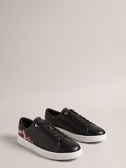 Ted Baker Black Floral Printed Arlita Cupsole Trainers - Image 2 of 5