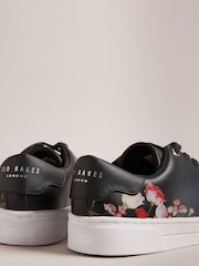Ted Baker Black Floral Printed Arlita Cupsole Trainers - Image 4 of 5