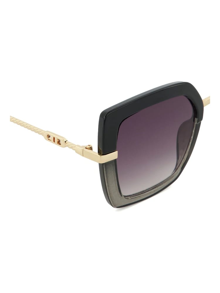 Dune London Black Oversized Ginjer Square Glam Sunglasses - Image 2 of 3
