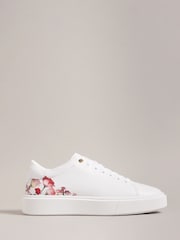 Ted Baker White Floral Printed Lorny Platform Trainers - Image 1 of 4