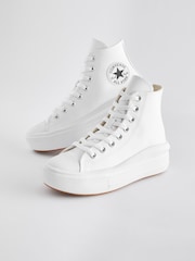 Converse White Chuck Taylor All Star Move Platform Leather - Image 3 of 5