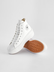 Converse White Chuck Taylor All Star Move Platform Leather - Image 4 of 5
