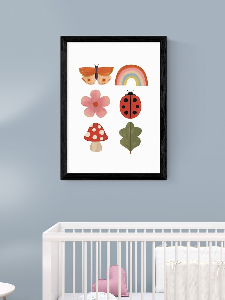 East End Prints Black Woodland Wonders Wall Art Print by Kid of the Village - Image 1 of 2