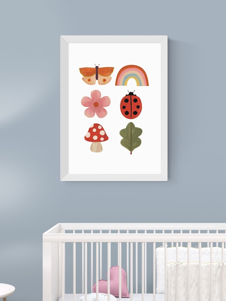 East End Prints White Woodland Wonders Wall Art Print by Kid of the Village - Image 1 of 2