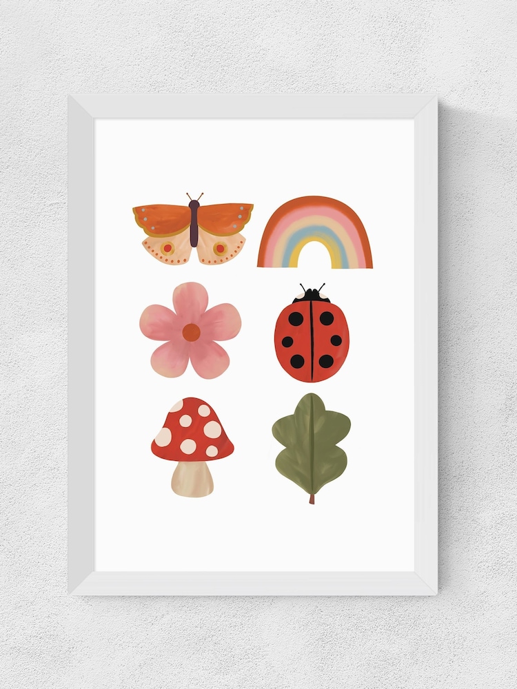 East End Prints White Woodland Wonders Wall Art Print by Kid of the Village - Image 2 of 2