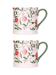 Cath Kidston Set of 2 Pink Mistletoe Mugs - Image 2 of 3