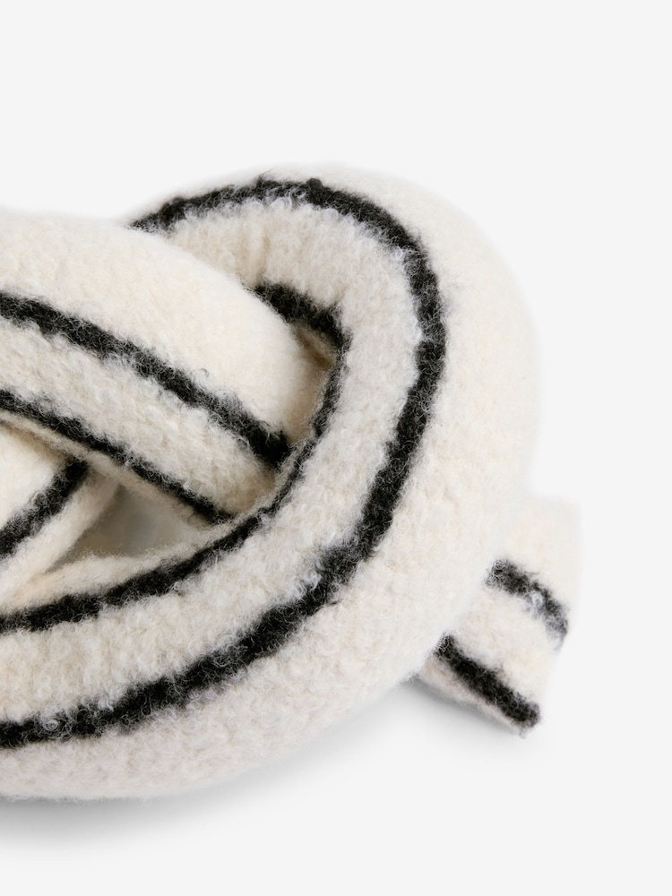Monochrome Cosy Knot Cushion - Image 4 of 4