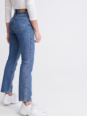 Superdry Jeans in Straight Fit mit hohem Bund, Blau - Bild 3 von 6