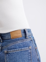 Superdry Jeans in Straight Fit mit hohem Bund, Blau - Bild 6 von 6