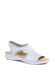 Pavers Silver Ladies Stretch Sandals - Image 3 of 6