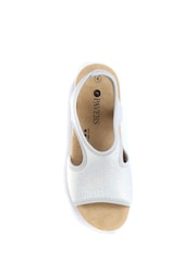 Pavers Silver Ladies Stretch Sandals - Image 5 of 6