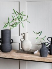Gallery Home Black Small Newman Pitcher Vase - Image 1 of 7
