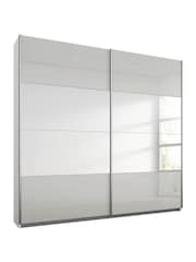 Rauch Grey Courtney Glass and Mirror Sliding Semi 1.8m Sliding Fitted Wardrobe - Image 2 of 4