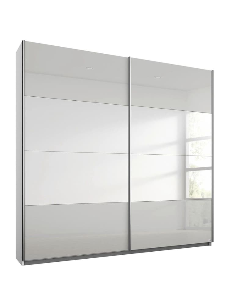 Rauch Grey Courtney Glass and Mirror Sliding Semi 1.8m Sliding Fitted Wardrobe - Image 2 of 4