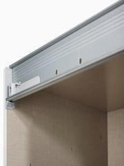 Rauch Grey Courtney Glass and Mirror Sliding Semi 1.8m Sliding Fitted Wardrobe - Image 4 of 4