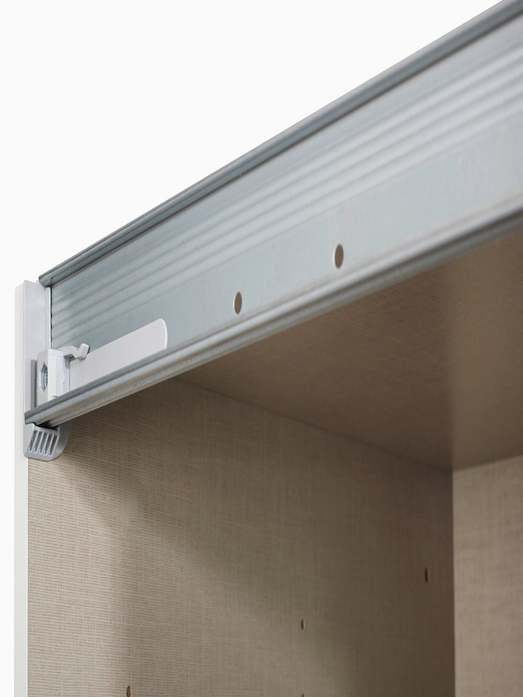 Rauch Grey Courtney Glass and Mirror Sliding Semi 1.8m Sliding Fitted Wardrobe - Image 4 of 4