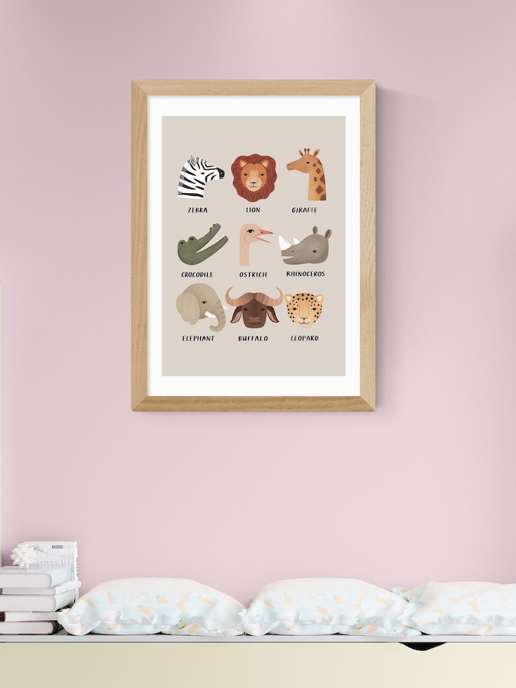 East End Prints Oak Animal Safari In Stone Wall Art Print by Kid of the Village - Image 1 of 2 East End Prints Oak Animal Safari In Stone Wall Art Print by Kid of the Village - Image 1 of 2