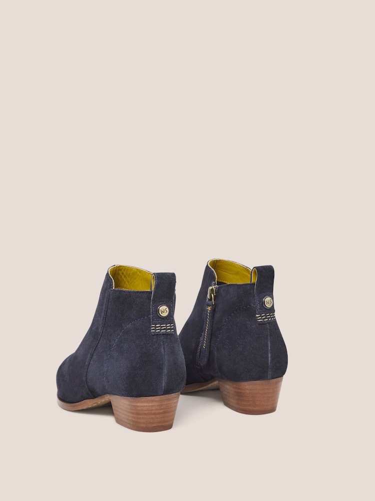 White Stuff Blue Willow Suede Ankle Boots - Image 3 of 4