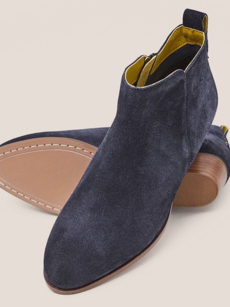 White Stuff Blue Willow Suede Ankle Boots - Image 4 of 4