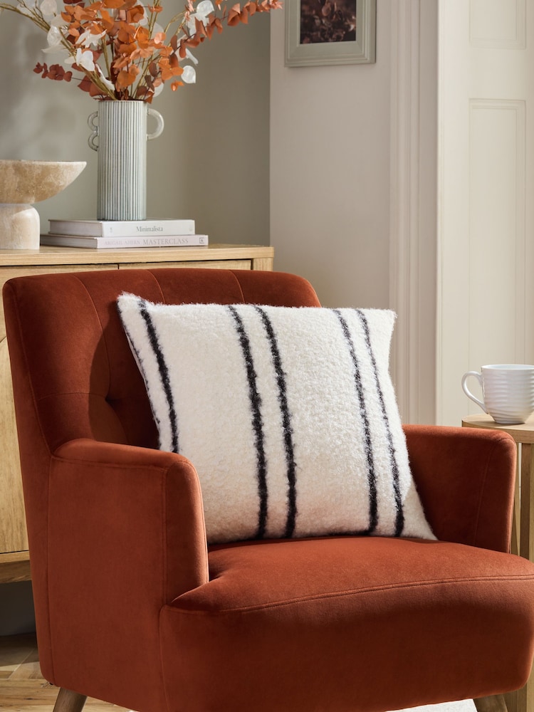 Monochrome 50 x 50cm Cosy Stripe Cushion - Image 1 of 5