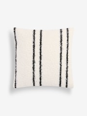 Monochrome 50 x 50cm Cosy Stripe Cushion - Image 3 of 5