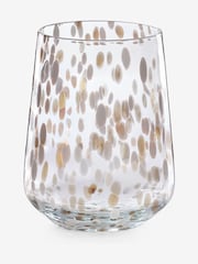 Set of 2 White Confetti Tumbler Glasses - Image 4 of 4