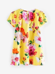 Baker by Ted Baker Yellow Floral Jersey Dress - Image 7 of 9