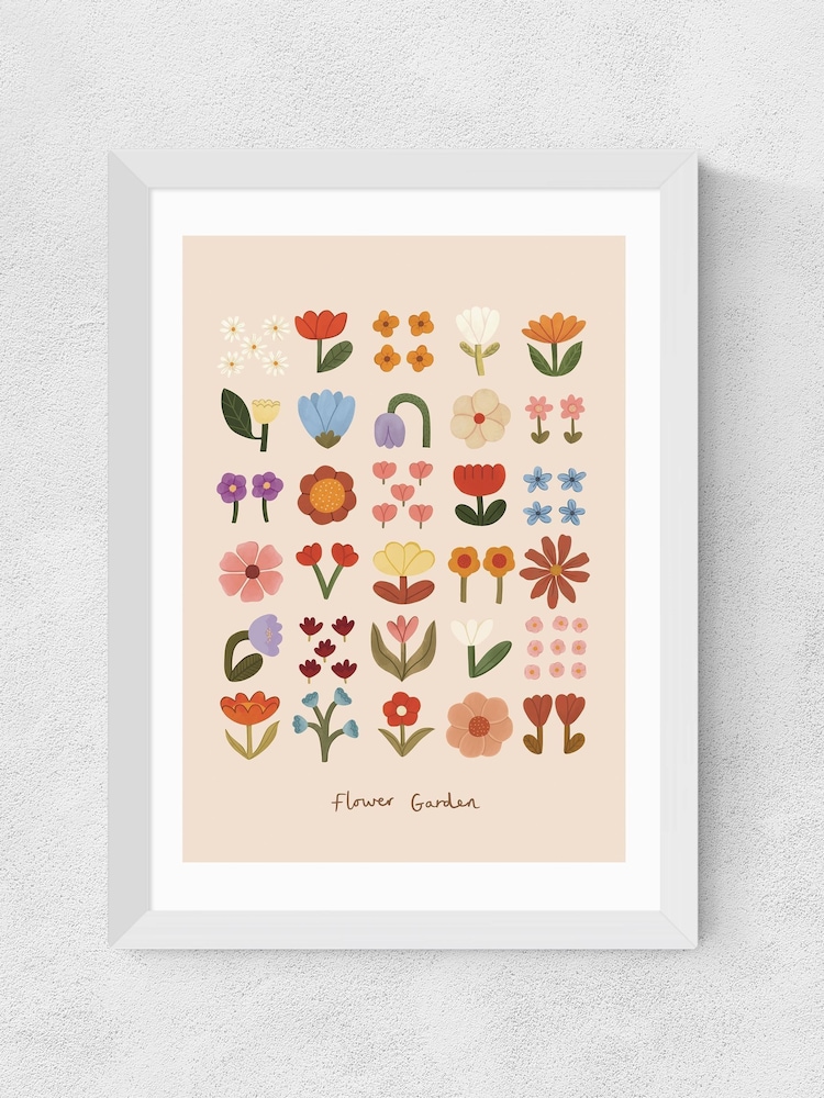 East End Prints White Flower Garden Soft Pink Wall Art Print by Kid of the Village - Image 2 of 2 East End Prints White Flower Garden Soft Pink Wall Art Print by Kid of the Village - Image 2 of 2