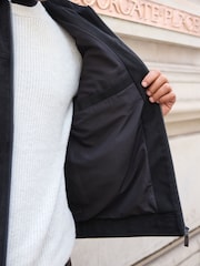Black Faux Suede Collared Shacket - Image 5 of 11
