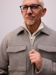 Neutral Wool Rich Borg Lined Shacket - Image 4 of 9