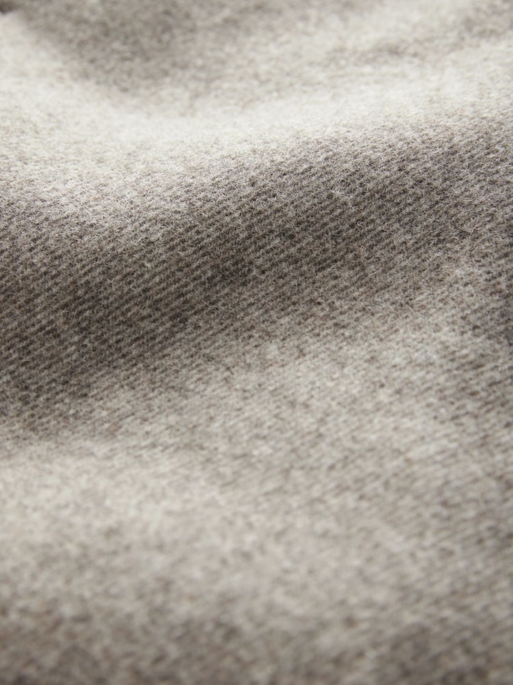 Neutral Wool Rich Borg Lined Shacket - Image 9 of 9