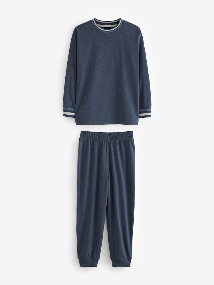 Blue 3 Pack Long Sleeve Pyjamas (3-16yrs) - Image 3 of 5