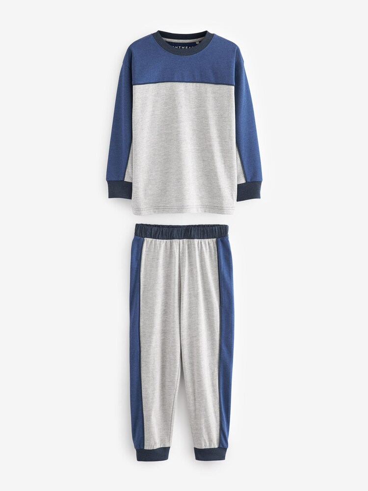 Blue 3 Pack Long Sleeve Pyjamas (3-16yrs) - Image 4 of 5