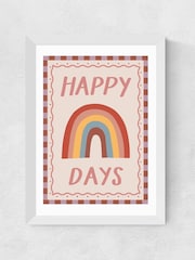 East End Prints White Happy Days Wall Art Print by Kid of the Village - Image 2 of 2