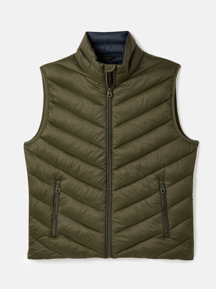 Joules Garrett Green Showerproof Padded Gilet - Image 1 of 1