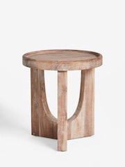 French Connection Natural Mango Wood Gora Side Table - Image 2 of 5