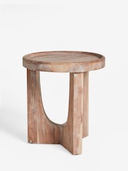 French Connection Natural Mango Wood Gora Side Table - Image 3 of 5