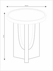 French Connection Natural Mango Wood Gora Side Table - Image 4 of 5
