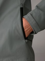 Grey Hooded Shower Resistant Jacket - Image 10 of 17