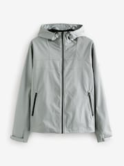 Grey Hooded Shower Resistant Jacket - Image 11 of 17
