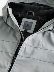 Grey Hooded Shower Resistant Jacket - Image 13 of 17