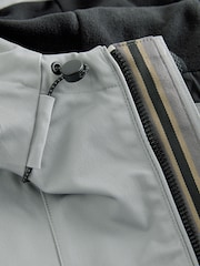Grey Hooded Shower Resistant Jacket - Image 14 of 17