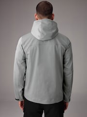 Grey Hooded Shower Resistant Jacket - Image 5 of 17