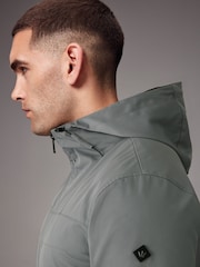 Grey Hooded Shower Resistant Jacket - Image 7 of 17