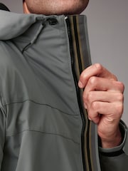Grey Hooded Shower Resistant Jacket - Image 8 of 17
