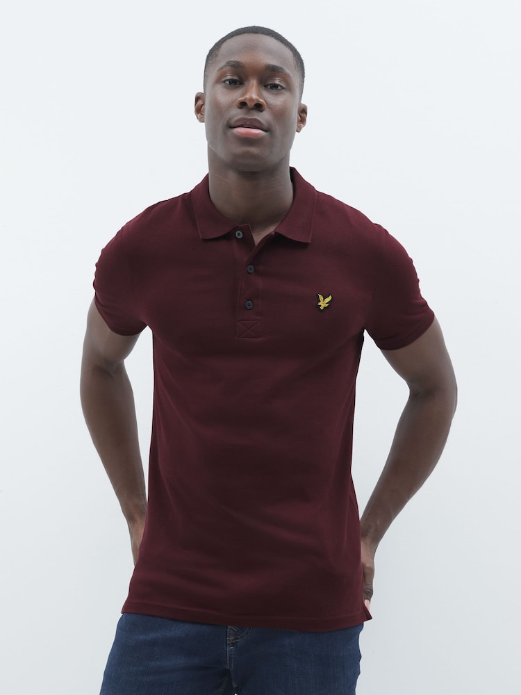 أحمر ميرلو - قميص بولو سادة من Lyle & Scott - صورة 1 من 7
